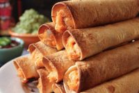 Turkey & Sweet Potato Taquitos with Jalapeño Cranberry Sauce