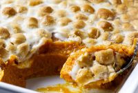 Classic Sweet Potato Casserole with Toasted Marshmallow Topping