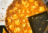 Marbled Pumpkin Cheesecake Tart Recipe for Fall Entertaining