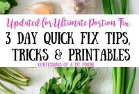 3-Day Quick Fix Plan with Free Printables & Grocery List