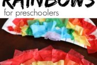 Rainbow Tissue Paper and Paper Plate Craft for Preschoolers