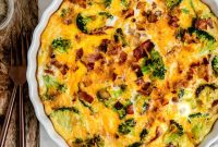 Broccoli Cheddar Quiche with Crispy Sweet Potato Crust