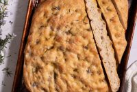 Crispy Sourdough Discard Focaccia with Olive Oil and Herbs