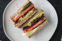 Crispy Vegan BLT Sandwich with Smoky Tempeh Bacon