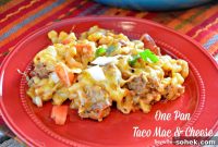 One-Pan Taco Mac and Cheese Skillet — 30-Minute Ground Beef Dinner