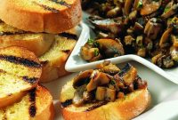 Garlic Mushroom Bruschetta Recipe with Crispy Toast