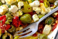 Mediterranean Baked Olives with Feta and Herbs