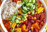 Hearty Sweet Potato Chili with Black Beans and Chipotle