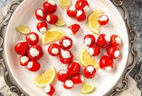 Peppadews Stuffed with Goat Cheese and Fresh Herbs