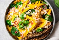 Spicy Thai Green Mango Salad (Yam Ma Muang) — Tangy Mango Thai Salad
