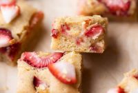 Strawberry Lemon Blondies Recipe — Fresh Citrus Berry Bars