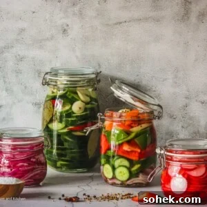 Pickled refrigerator pickle jars