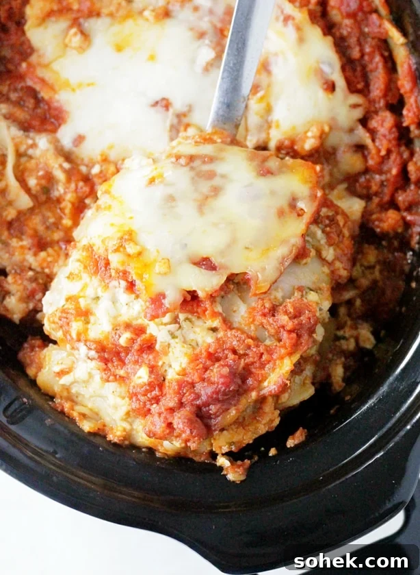 Slow Cooker Lasagna #slowcooker #lasagna #ad