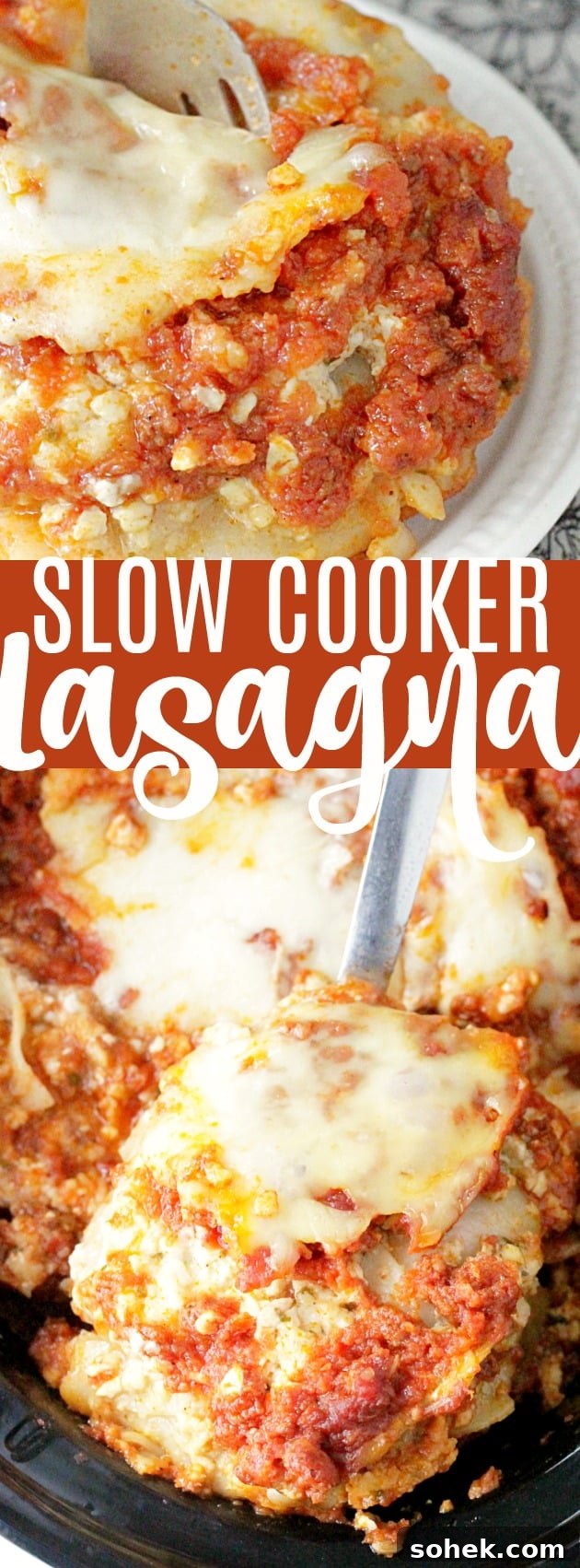 Slow Cooker Lasagna #slowcooker #lasagna #ad
