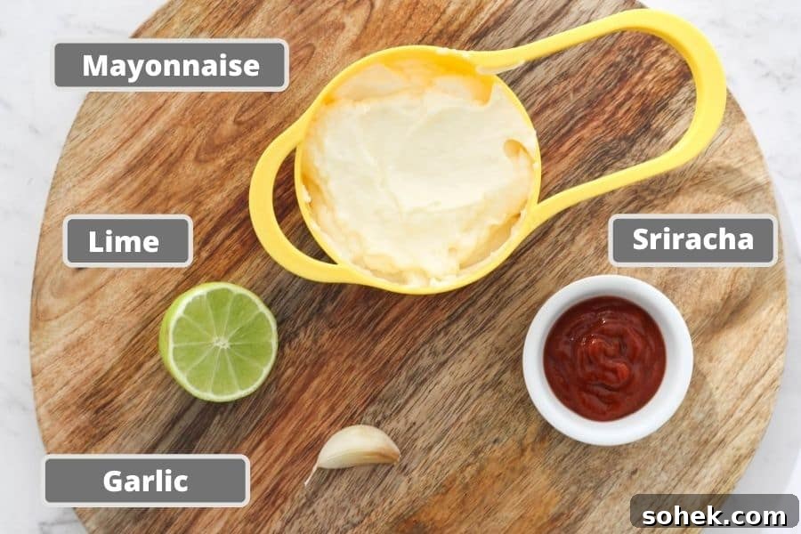 ingredients on a wooden board.