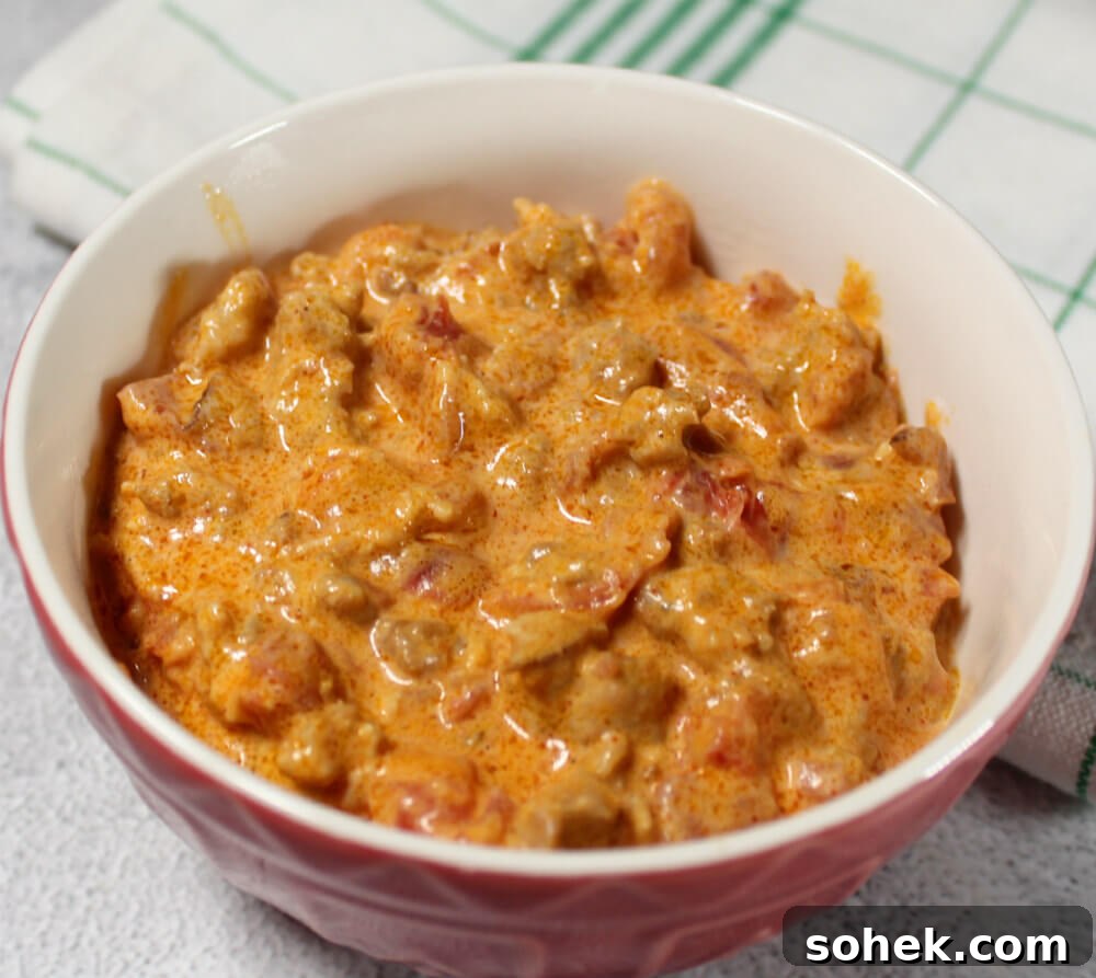 Slow-Cooker Bacon and Sausage Dip Recipe for Parties 7 Crockpot Sausage Bacon Dip6