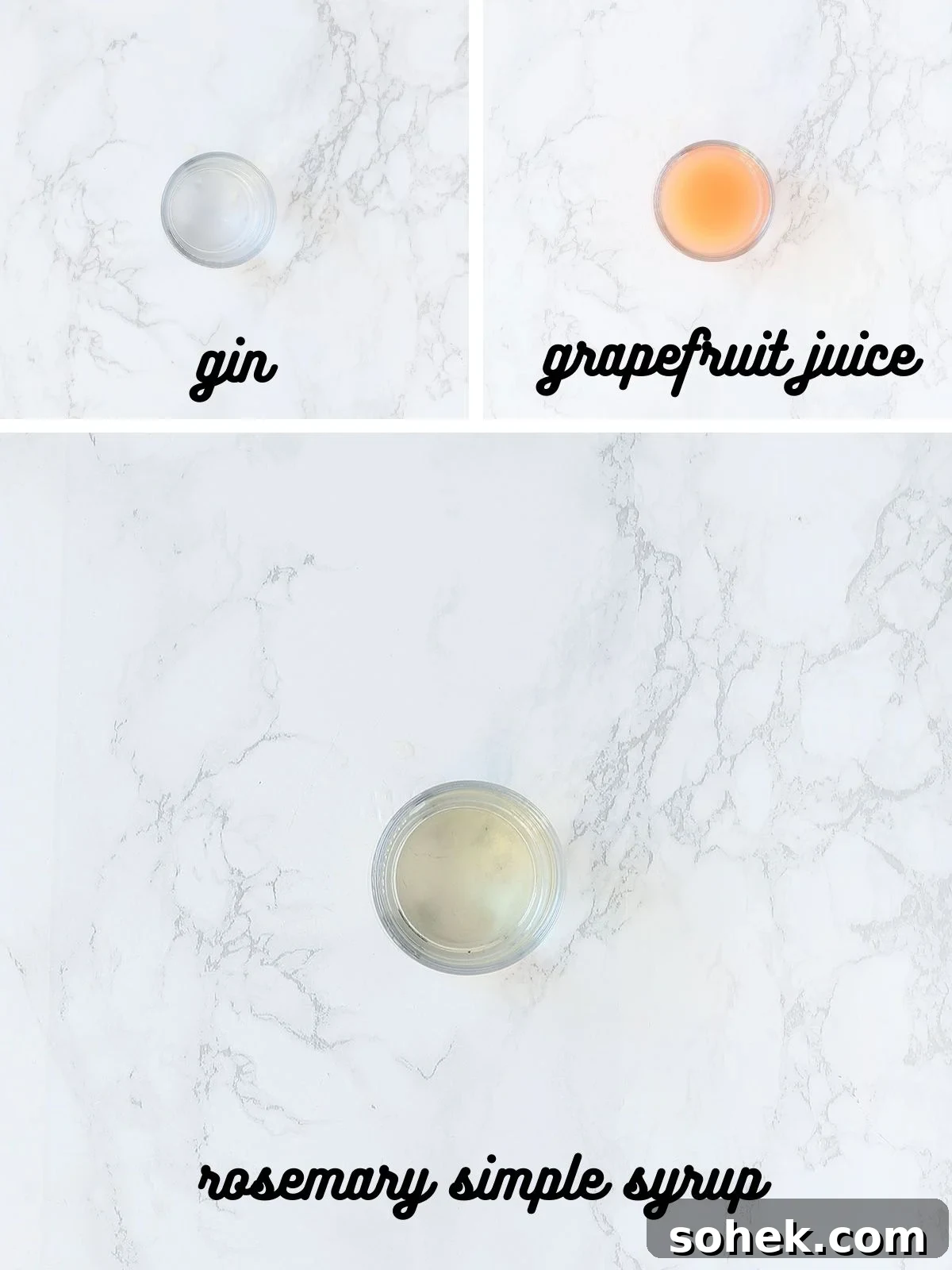 Rosemary Gin Grapefruit Cocktail Recipe with Citrus Twist 5 rosemary and gin grapefruit cocktail ingredients include gin, grapefruit juice and rosemary simple syrup