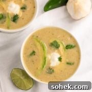 Instant Pot Creamy Chile Verde Chicken Soup