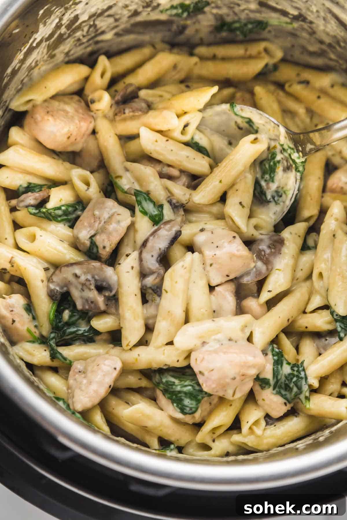 10 Flavorful Instant Pot Pasta Recipes for Quick Dinners 9 Chicken Florentine Pasta in the instant pot