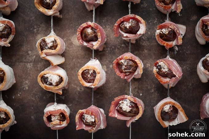how to make bacon wrapped dates