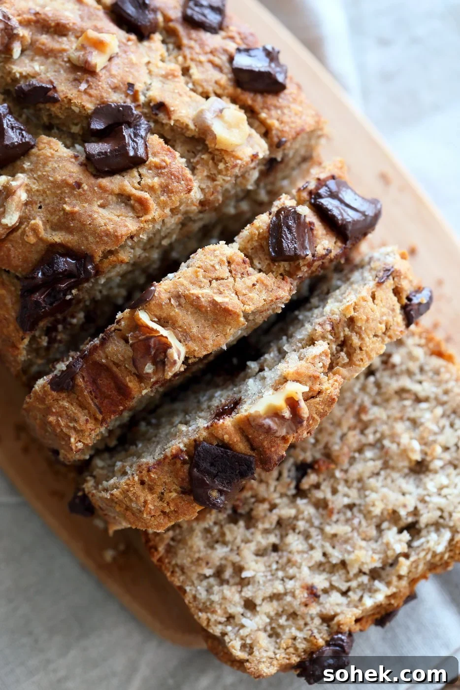 One-Bowl Vegan Banana Bread with Toasted Walnuts & Coconut 3 Vegan Banana Bread with Walnuts. Classic super moist Banana bread with toasted nuts and coconut. No Palm oil. #Vegan #Recipe #veganricha | VeganRicha.com.