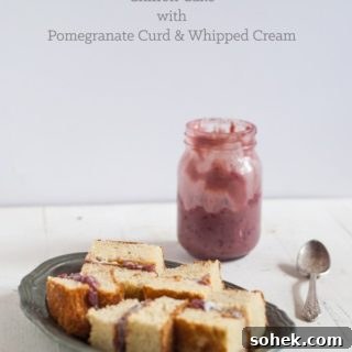 Pomegranate Curd cake sndwiches a simple and light winter dessert!