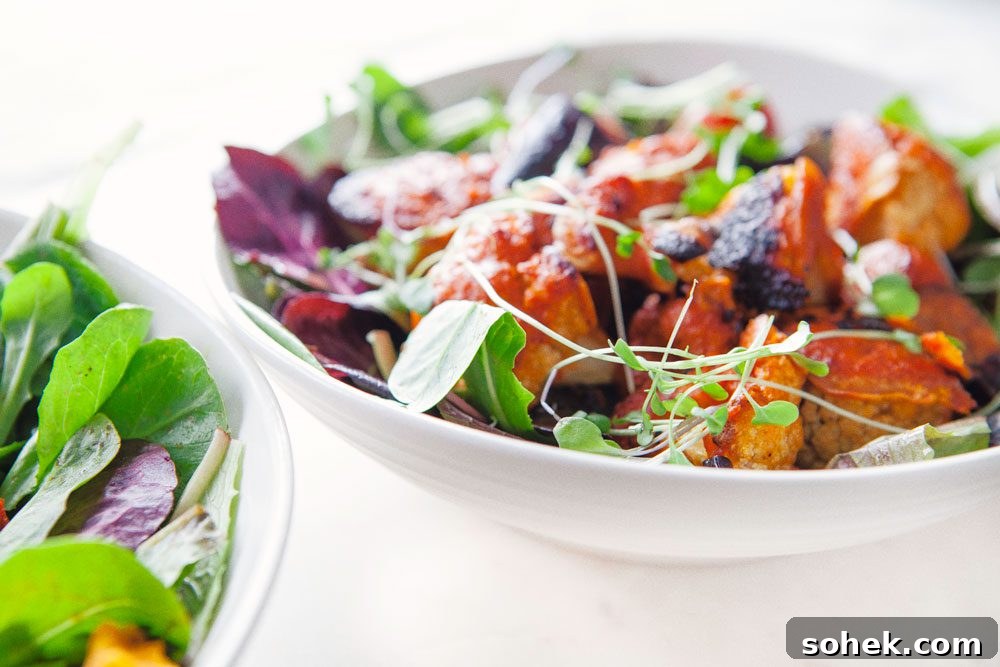 Crispy Cauliflower Wings with Tangy Mixed Greens Salad 3 img 16749 2