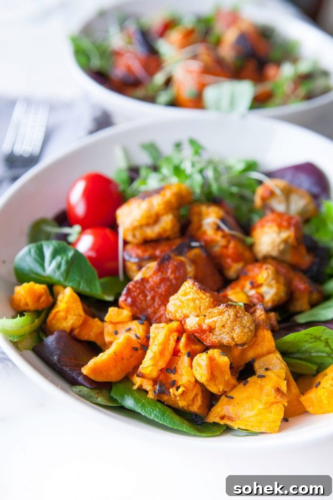 Crispy Cauliflower Wings with Tangy Mixed Greens Salad 7 img 16749 7