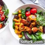 Cauliflower Wings Greens Salad