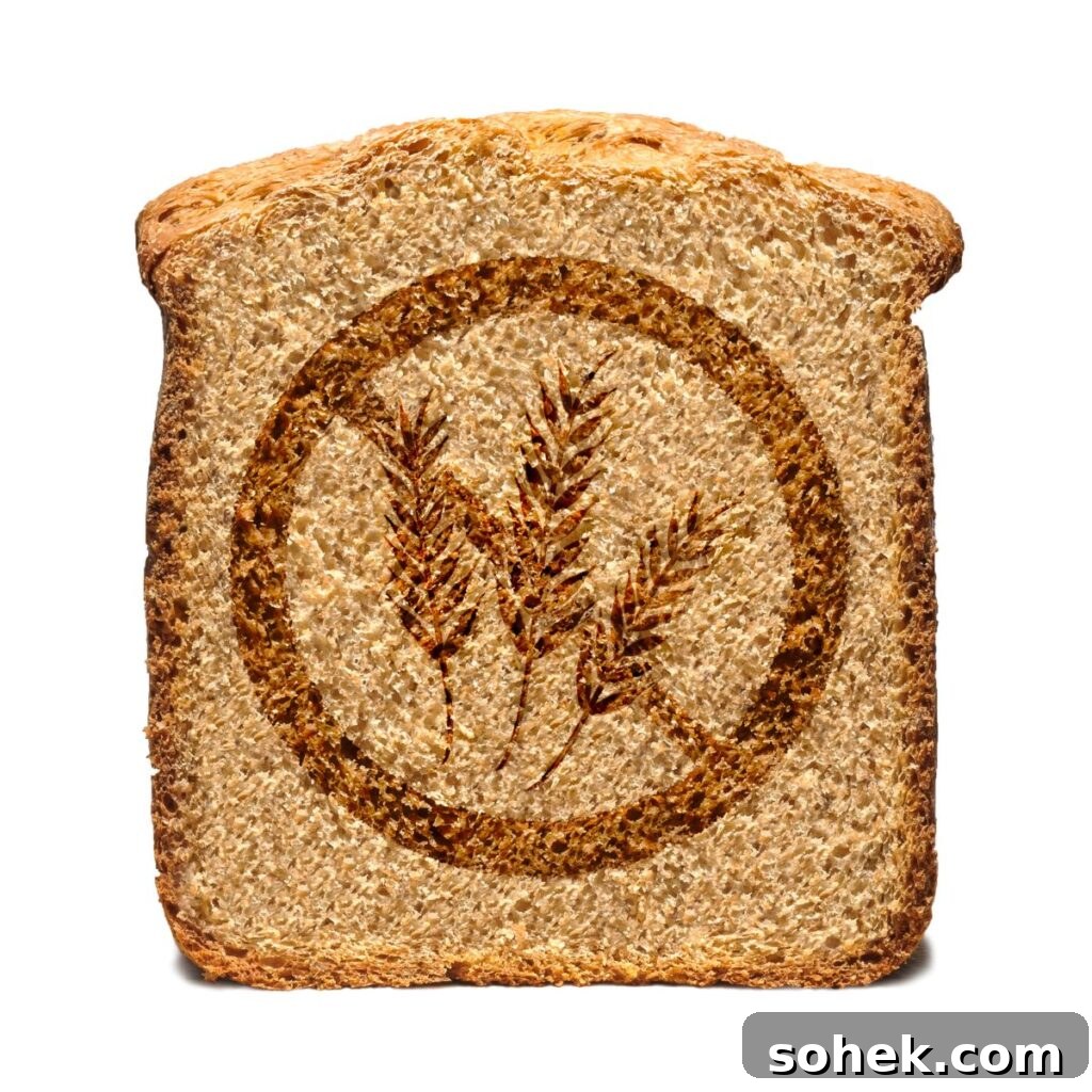 A piece of bread and the gluten free sign.