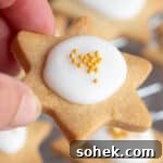 Christmas star biscuit.