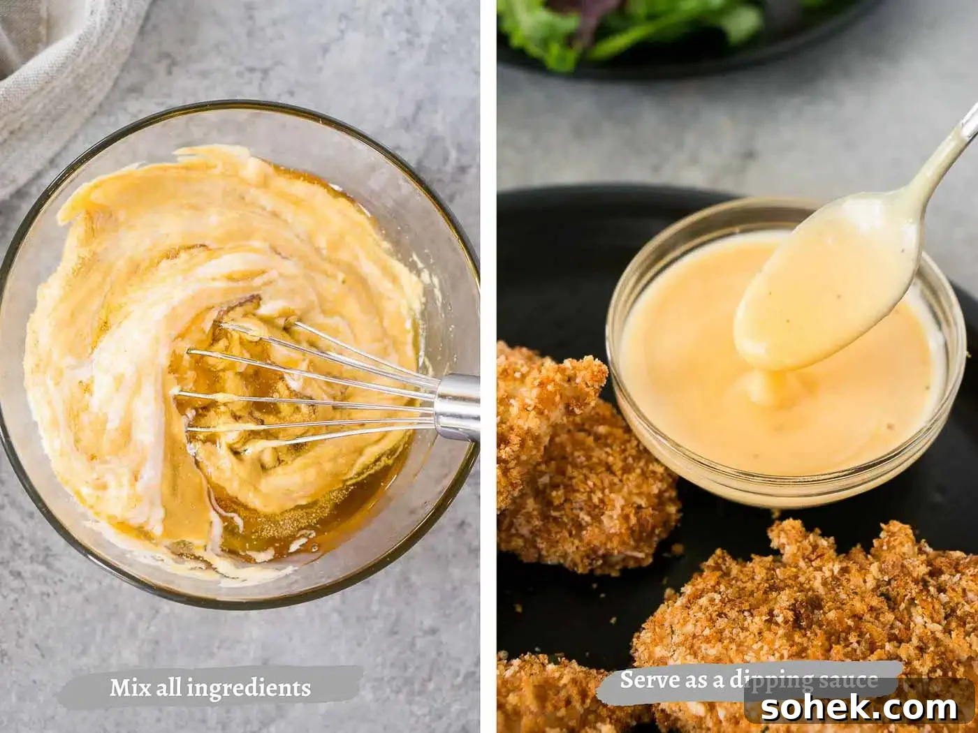Homemade Honey Mustard Sauce Recipe for Dipping & Dressings 5 making honey Dijon mustard sauce