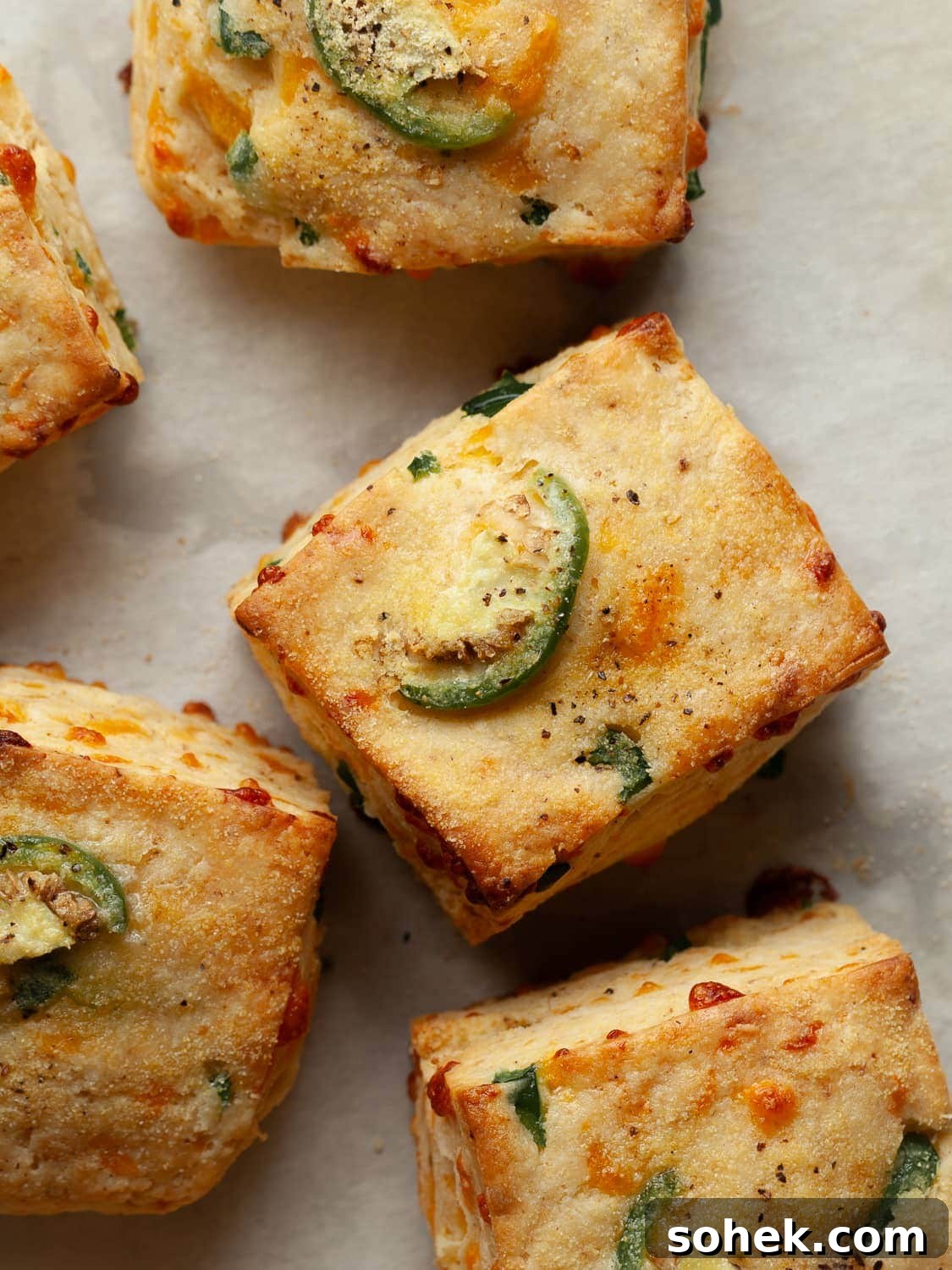 Gluten-Free Jalapeño Cheddar Biscuits Recipe for Crispy Flavor 2 gluten free jalapeno cheddar biscuits topped with jalapenos