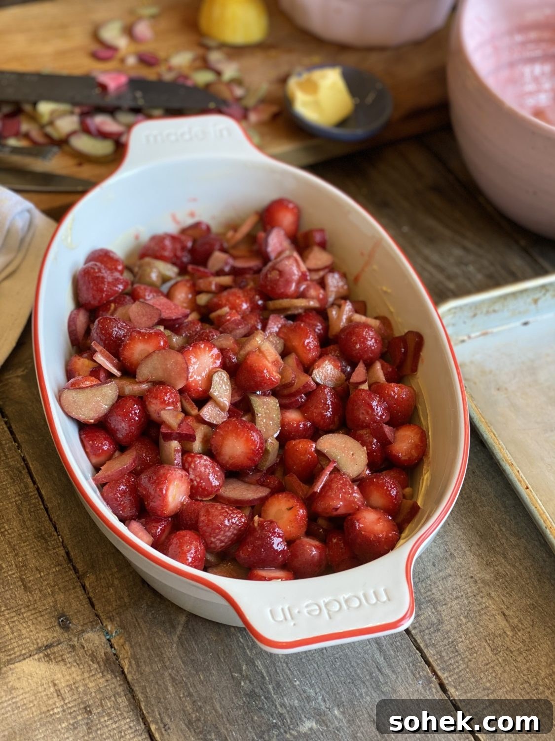 strawberries in made in bakeware