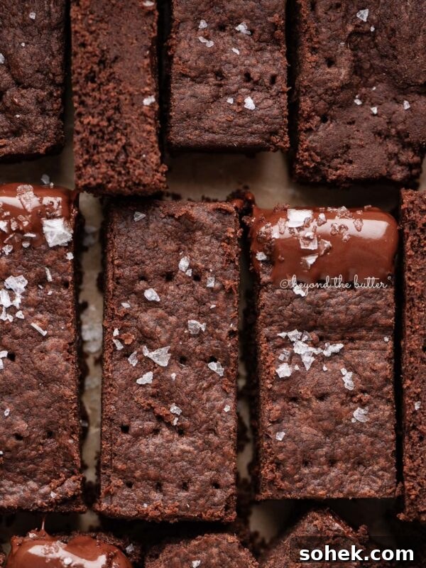 Chocolate Cut-Out Cookies: Decadent Cocoa Sugar Cookies for Decorating 8 Sliced homemade chocolate shortbread sprinkled with flaky sea salt