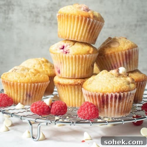 White Chocolate and Raspberry Muffins