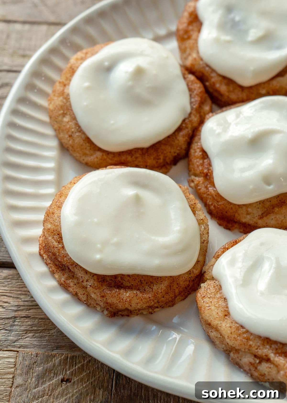 frosted snickerdoodle cookies