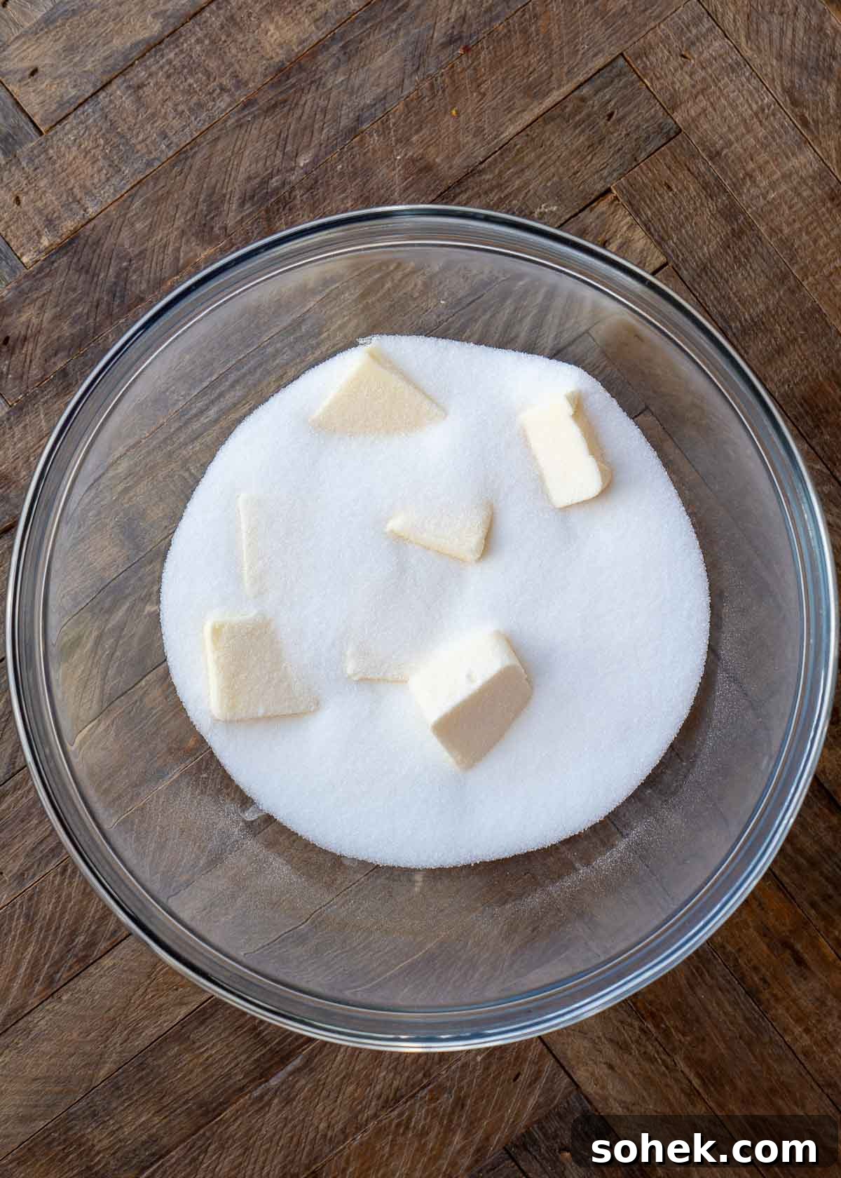 bowl of sugar and butter