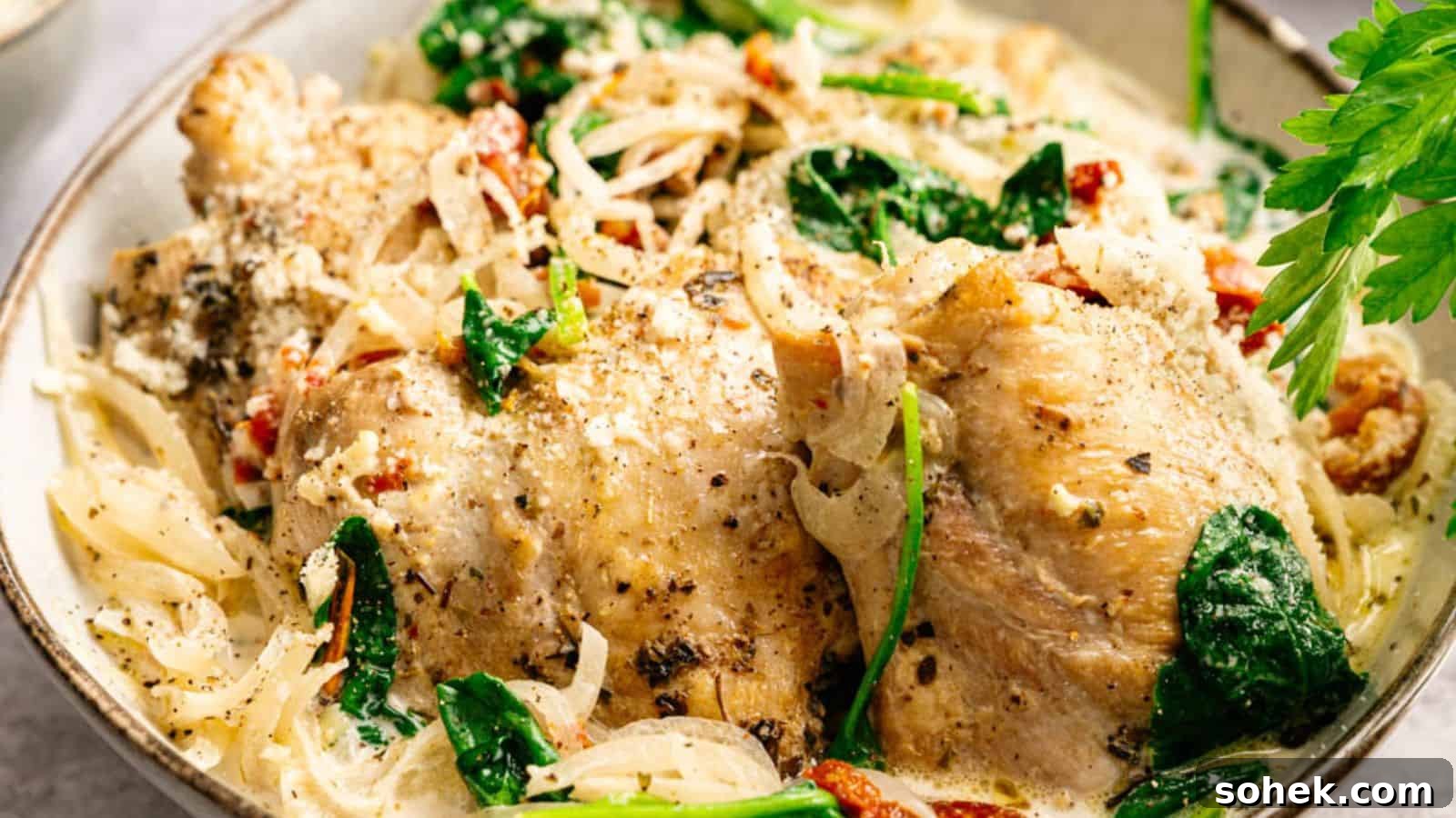 33 Quick Chicken Dinners for Busy Nights When You’re Tired but Hungry 12 A bowl of food with vegetables.