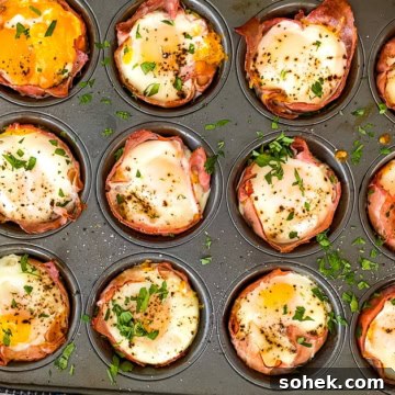 baked ham and egg cups