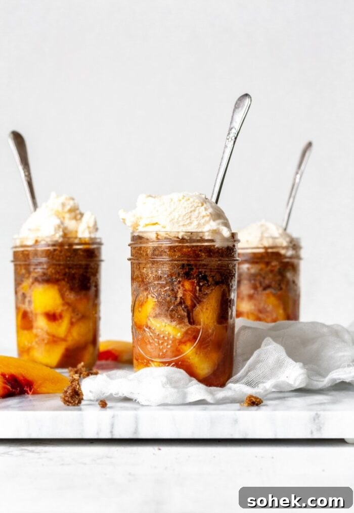 Image for Peach Cobbler in a Jar (Gluten Free + Vegan)