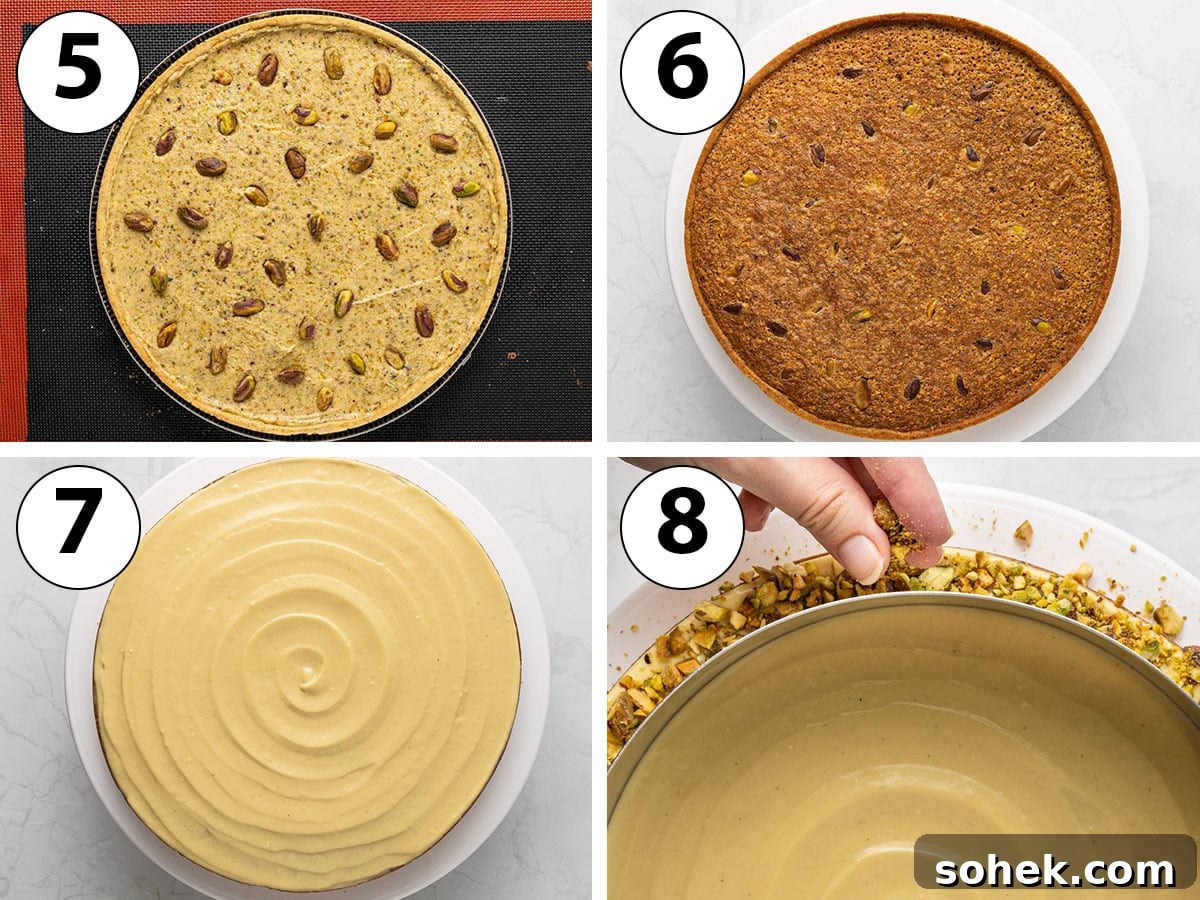 Process shot collage: putting the tart together, assembling the different tart components.