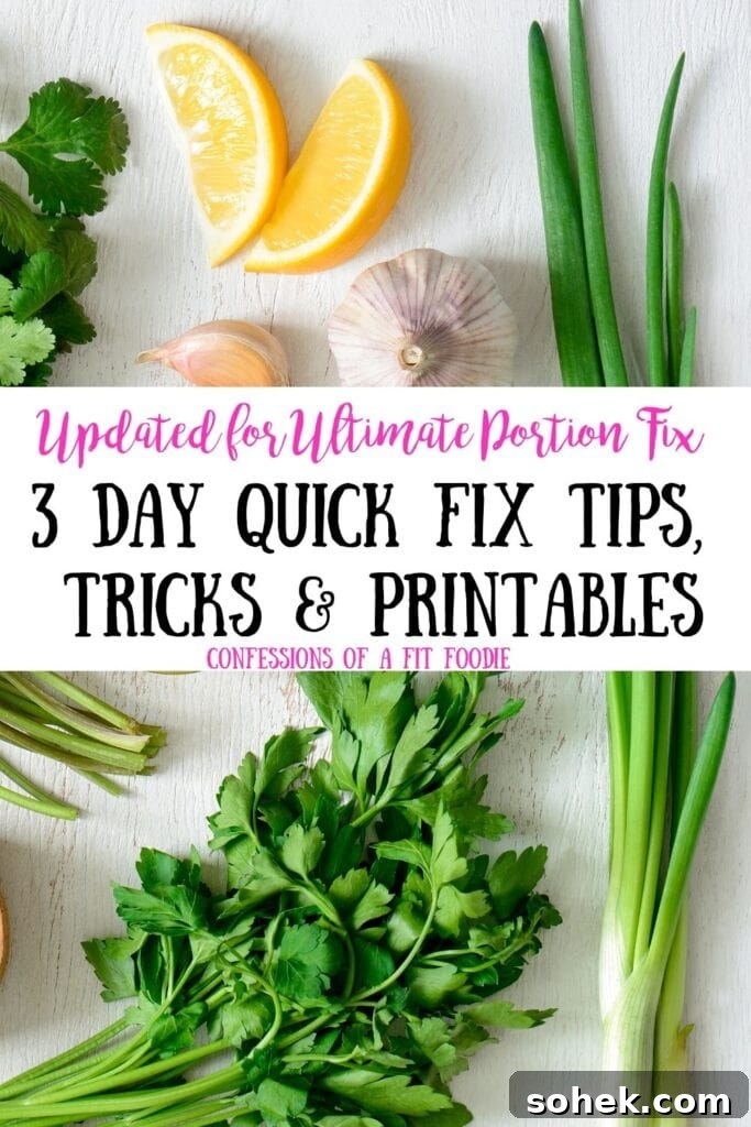 3-Day Quick Fix Plan with Free Printables & Grocery List 2 Pinterest image for 3 Day Quick Fix