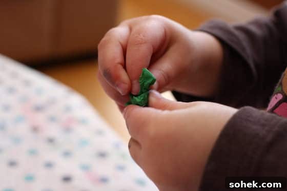 Children crafting with tissue paper
