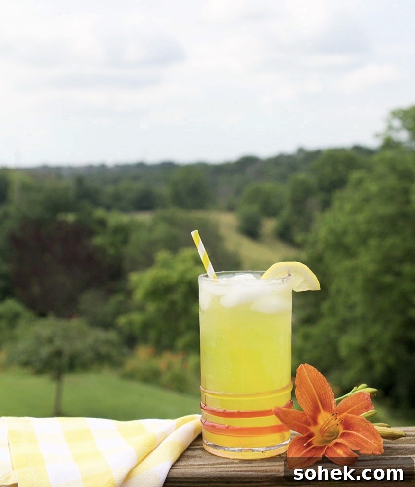 Homemade lemonade.