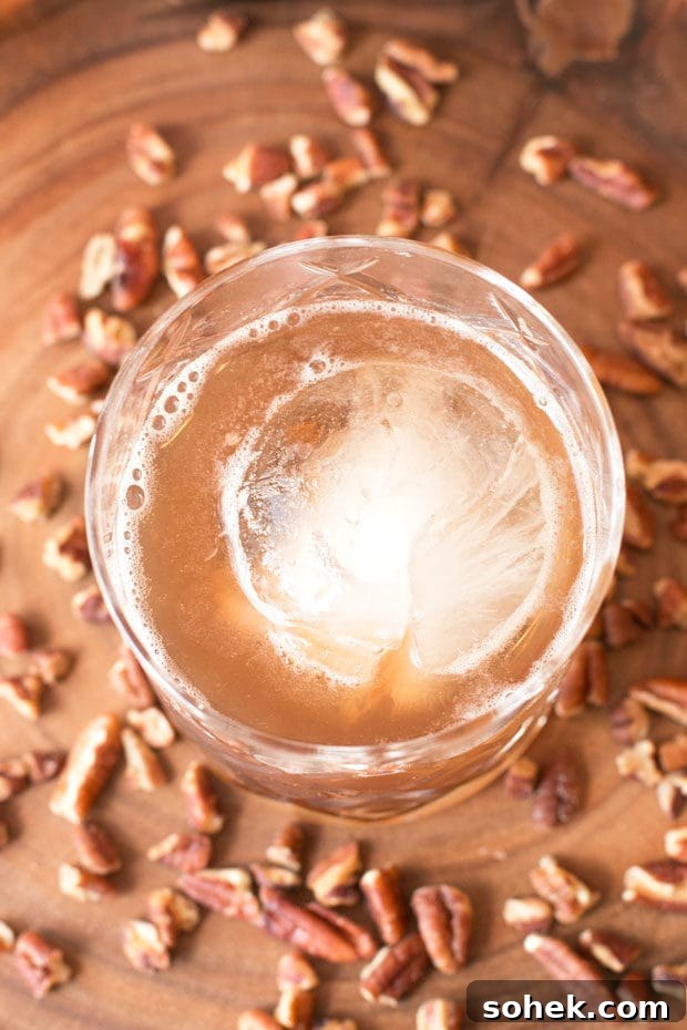 Pecan Pie Manhattan Cocktail Recipe: Bourbon Dessert Drink 4 Pecan Pie Manhattan | cakenknife.com
