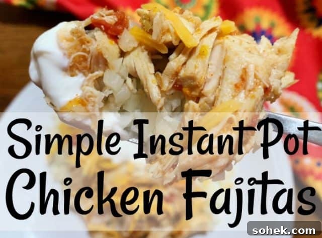 Keto Low-Carb Instant Pot Chicken Fajitas 2 chicken fajitas in instant pot