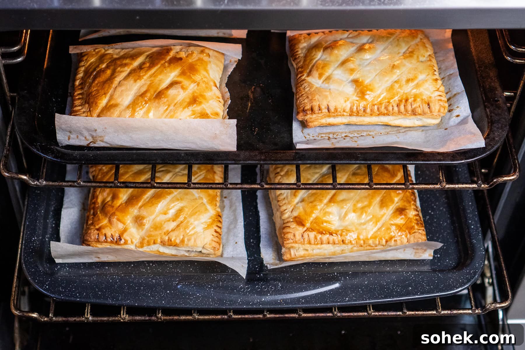 Greggs-Style Steak Bake Recipe: How to Make It at Home 40 Cooked steak bakes coming out of the oven