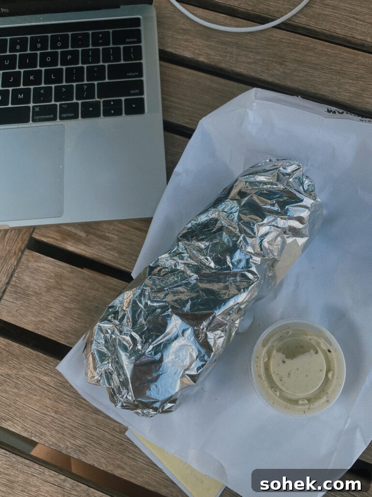 Skier’s Breakfast Burrito | Beaumont Bakery Recipe & Tips 2 breakfast burrito in tinfoil