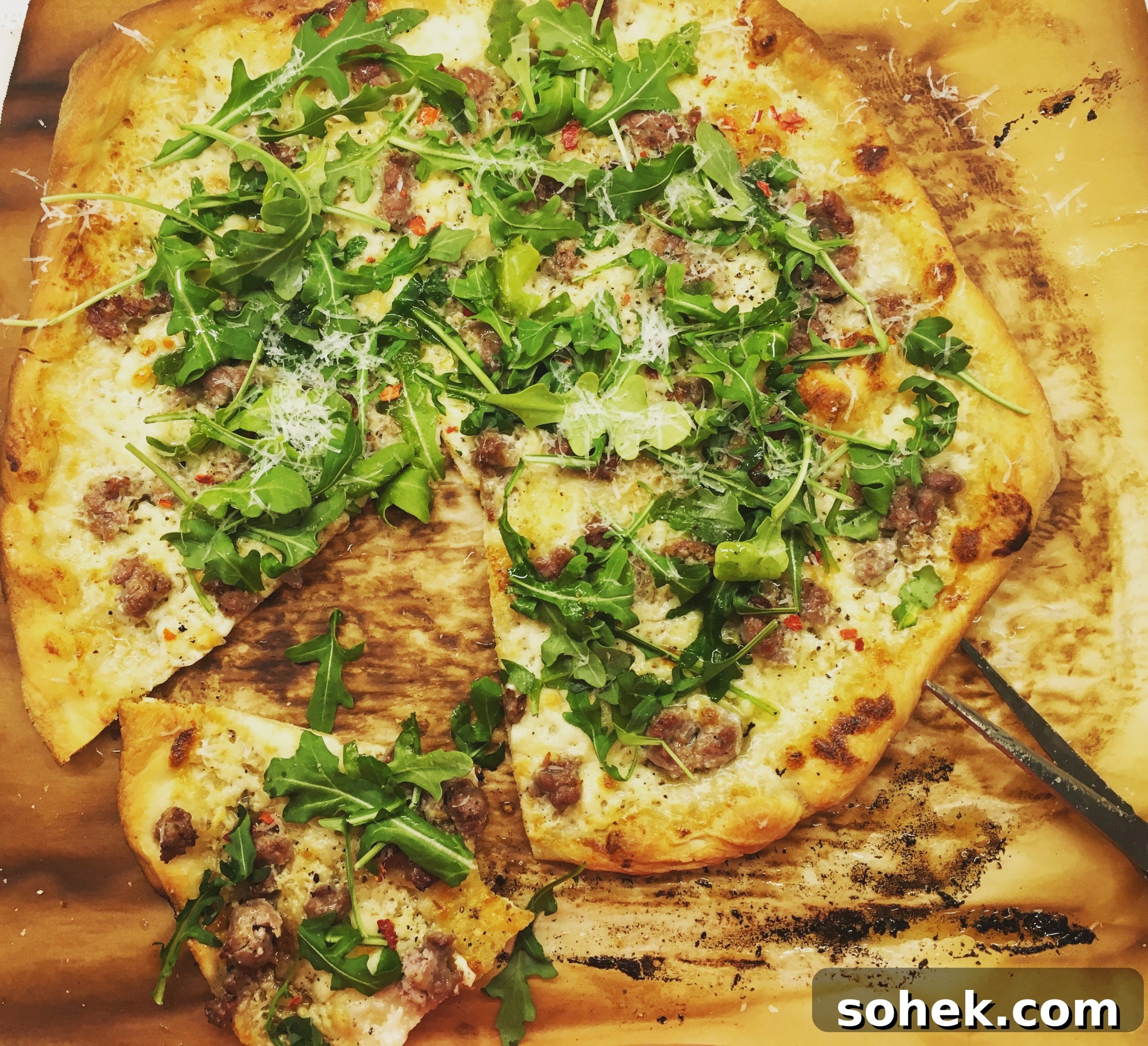 Sausage and Truffle Cream Pizza Recipe for Gourmet Flavor 2 IMG_8368